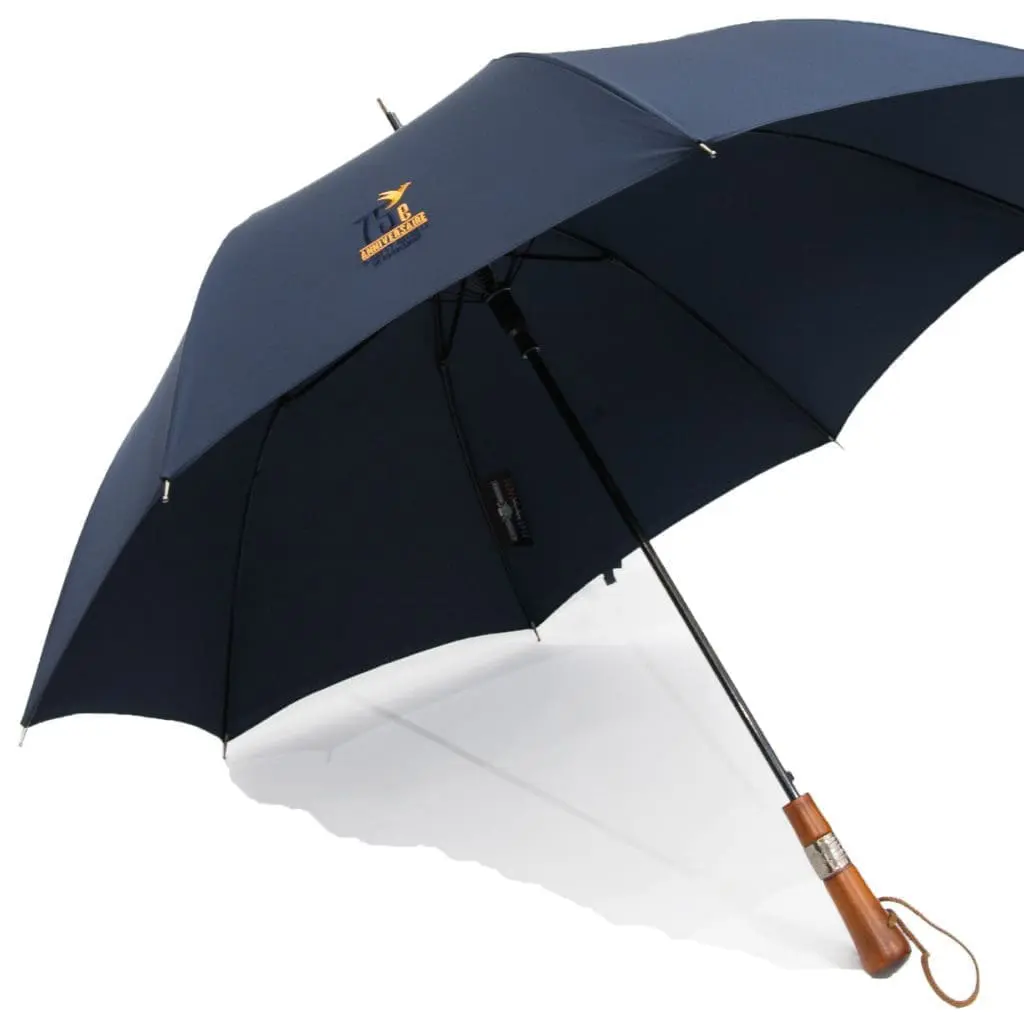 Collector&#39;s 75th D-DAY windproof umbrella - Navy - straight handle - Jura charm - embroidered 75th anniversary D-DAY