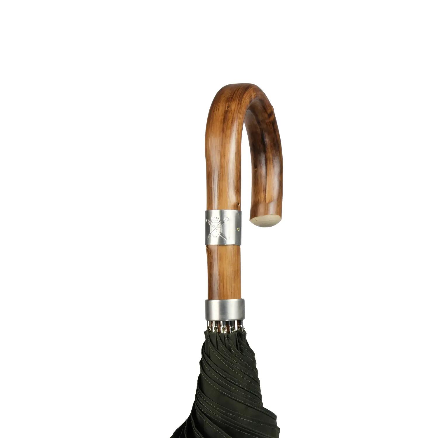 Le Parapluie De Cherbourg Pebroque Kaki Poignée