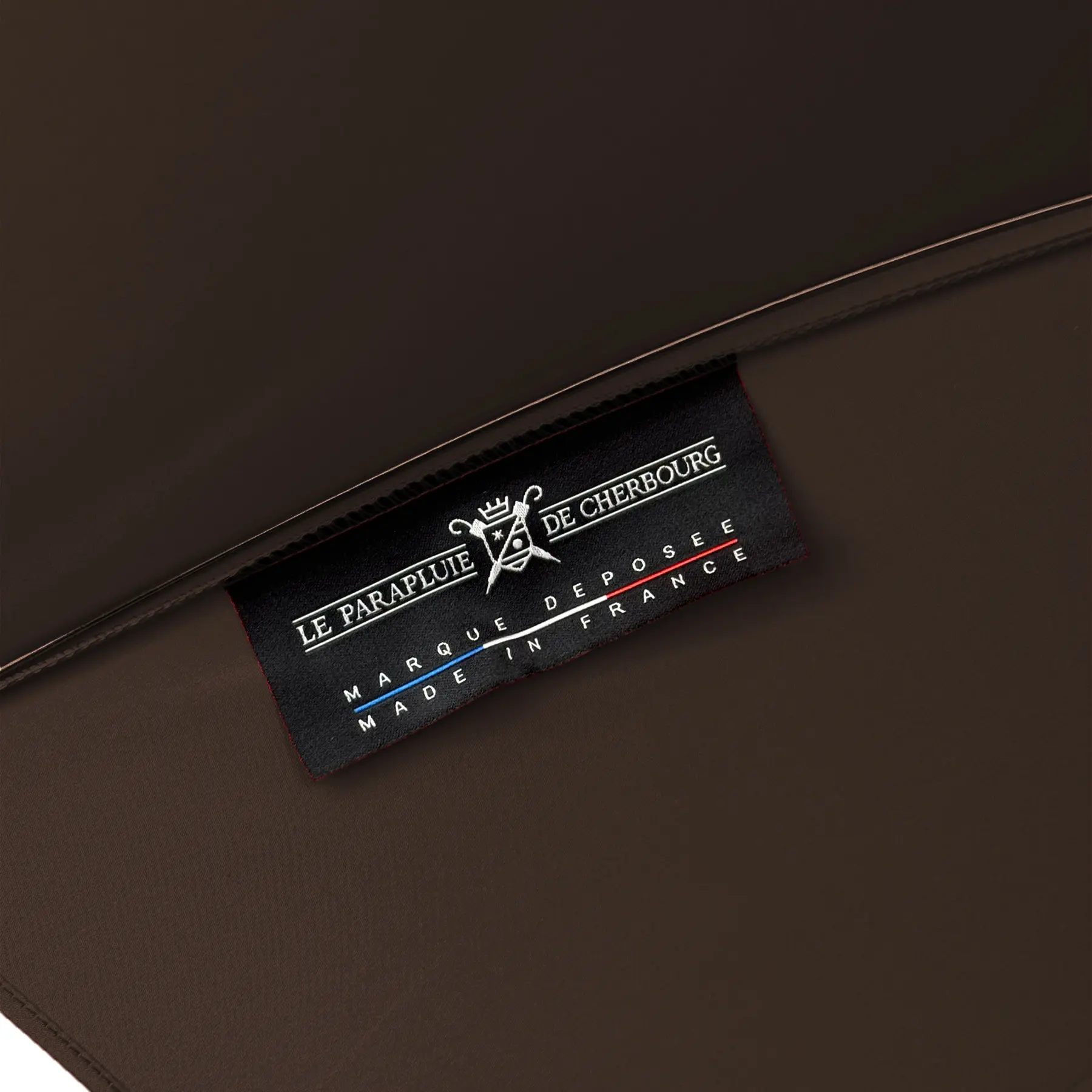 Parapluie étiquette Voyageur Brun