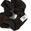 Upcycled brown scrunchie -Le Parapluie de Cherbourg- Atelier Boivin Paris