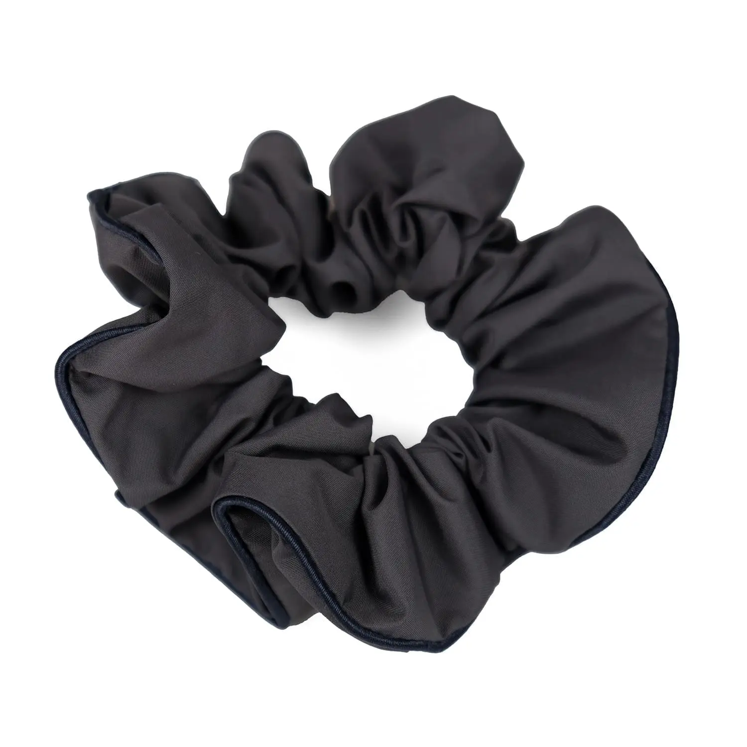 chouchou-upcyclé-anthracite-Le Parapluie de Cherbourg-Atelier Boivin Paris