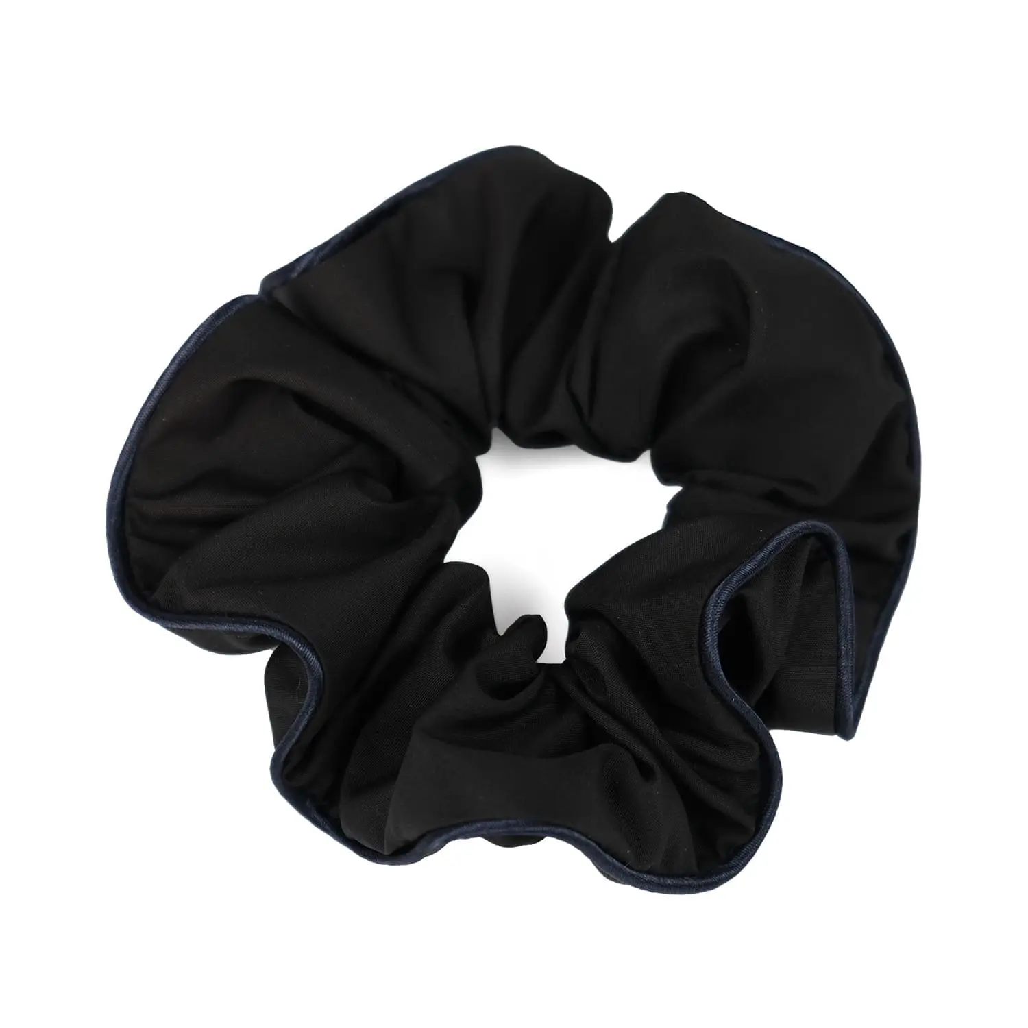 Upcycled black scrunchie -Le Parapluie de Cherbourg- Atelier Boivin Paris