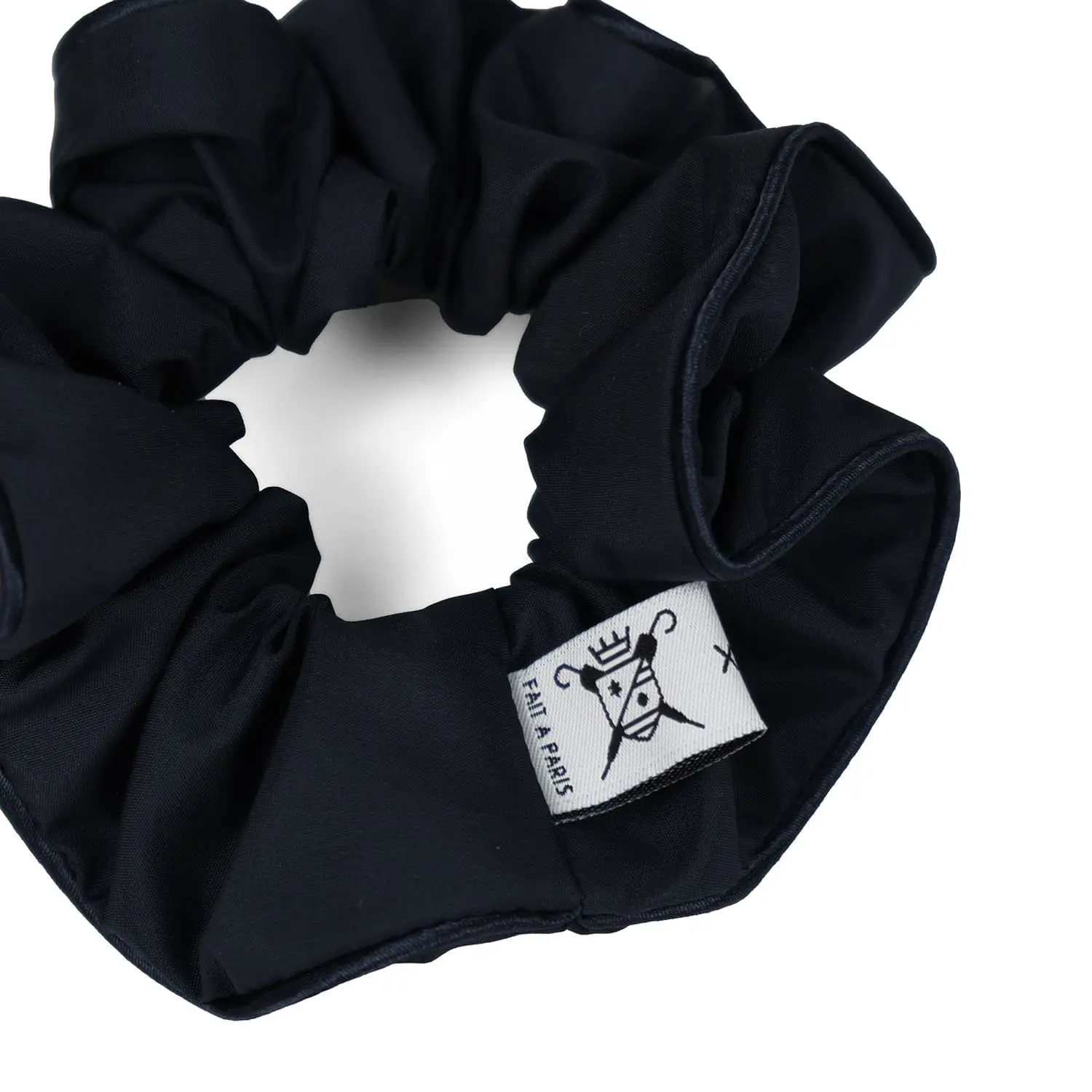 Upcycled scrunchie - Marine -Le Parapluie de Cherbourg- Atelier Boivin Paris