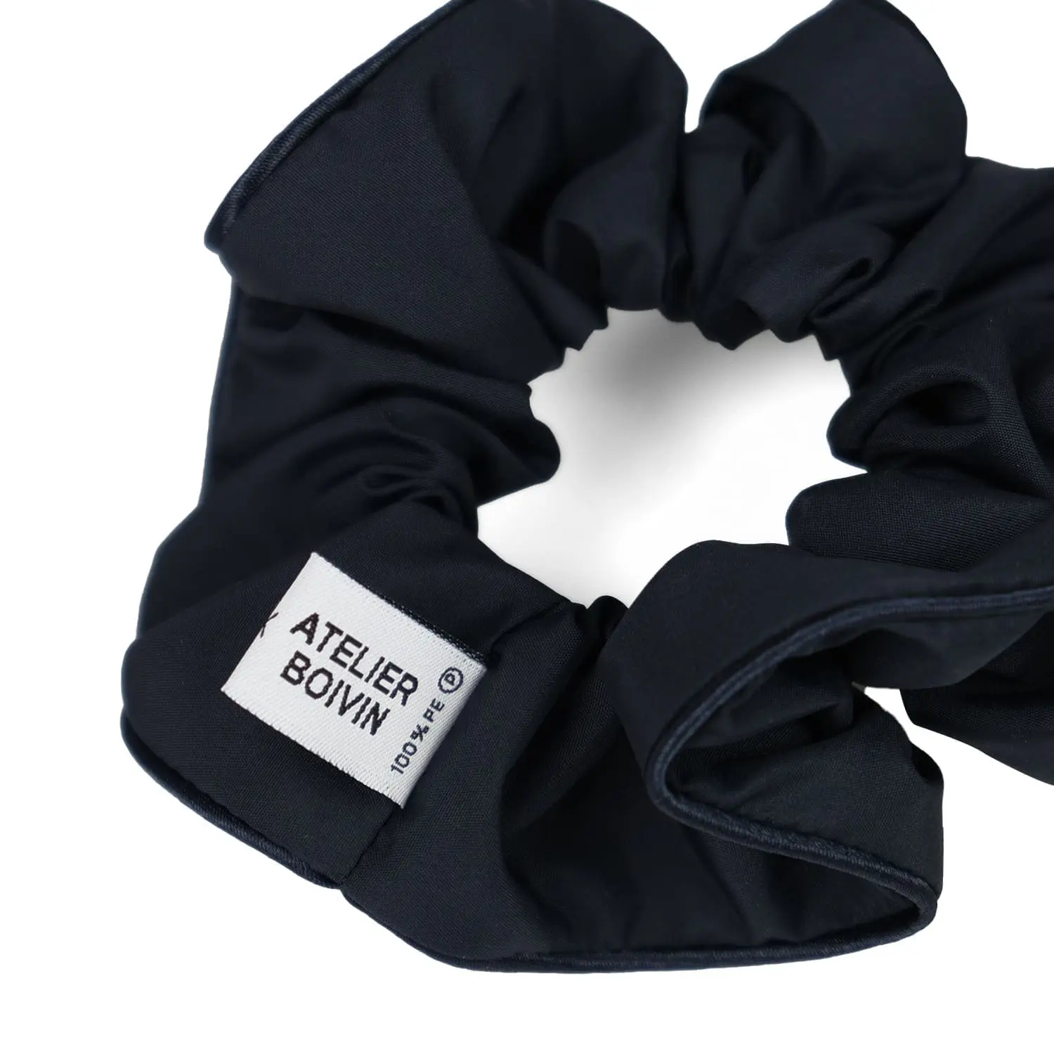 Upcycled scrunchie - Marine -Le Parapluie de Cherbourg- Atelier Boivin Paris