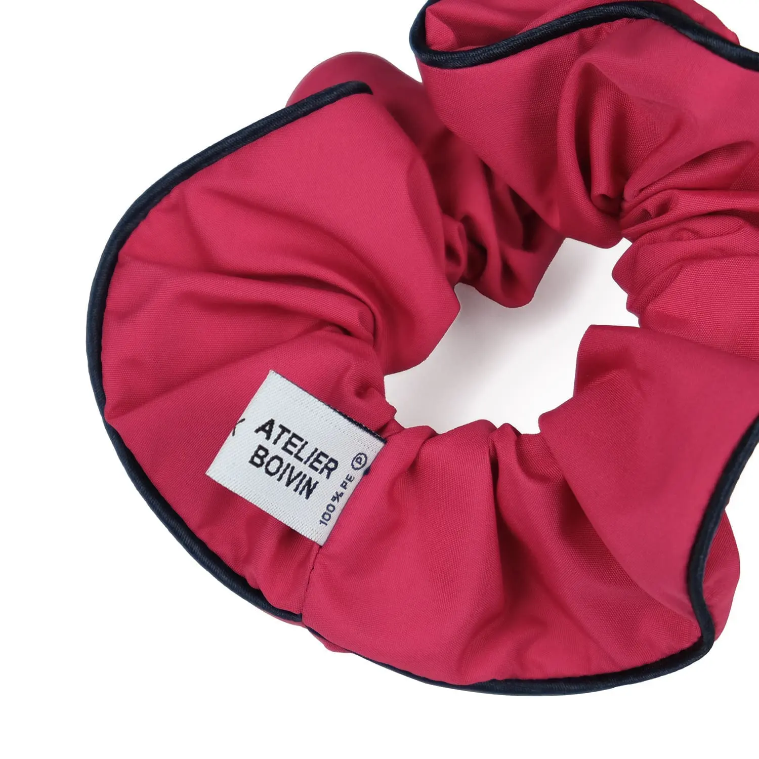 chouchou-upcyclé-fuchsia-Le Parapluie de Cherbourg-Atelier Boivin Paris