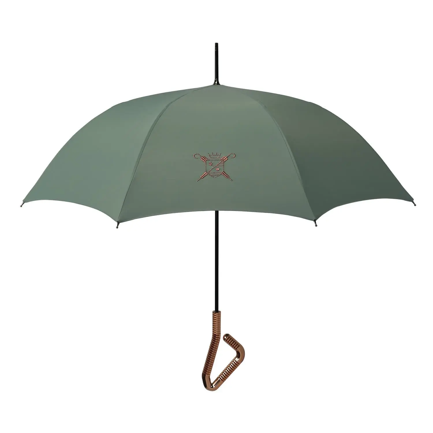 L'intemporel vert d'eau broderie et poignée or rose