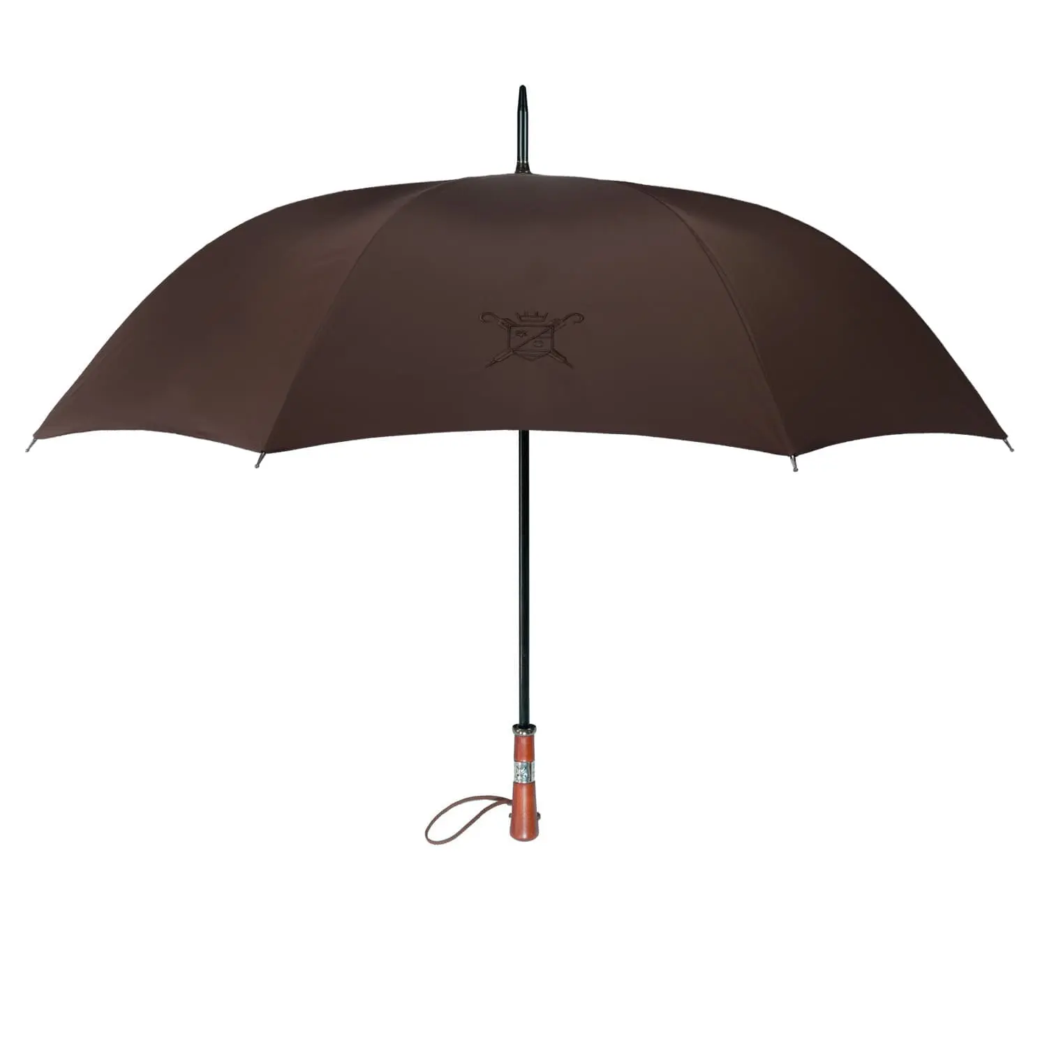 brown-open-straight-handle sports umbrella brown sports umbrella open