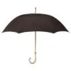 parapluie-ville-brun-ouvert-poignee-courbe parapluie le ville brun ouvert