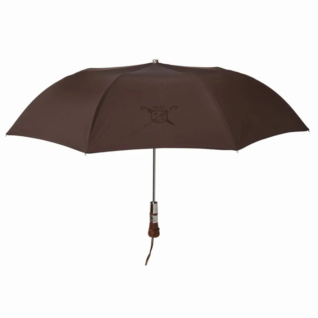 brown le voyageur umbrella open straight handle