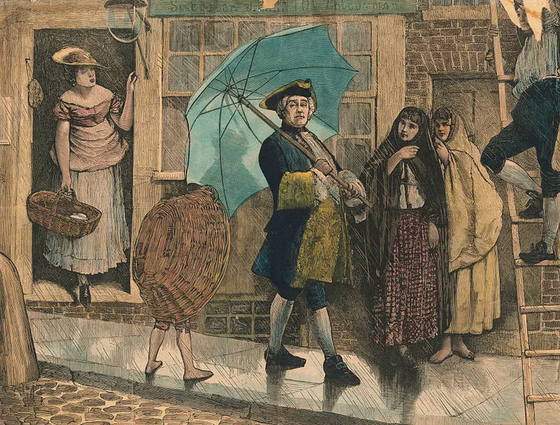 Umbrella carried by a noble man