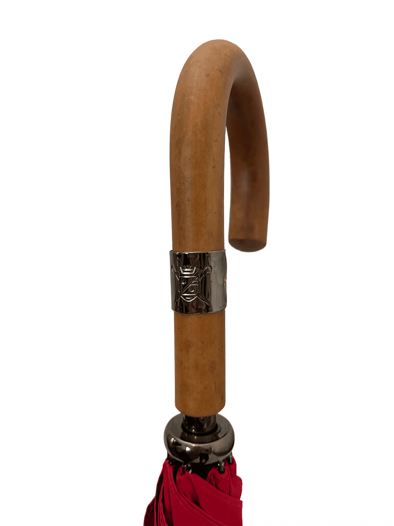 Poignée courbe parapluie rouge Le Palace Poignée courbe parapluie rouge Le Palace