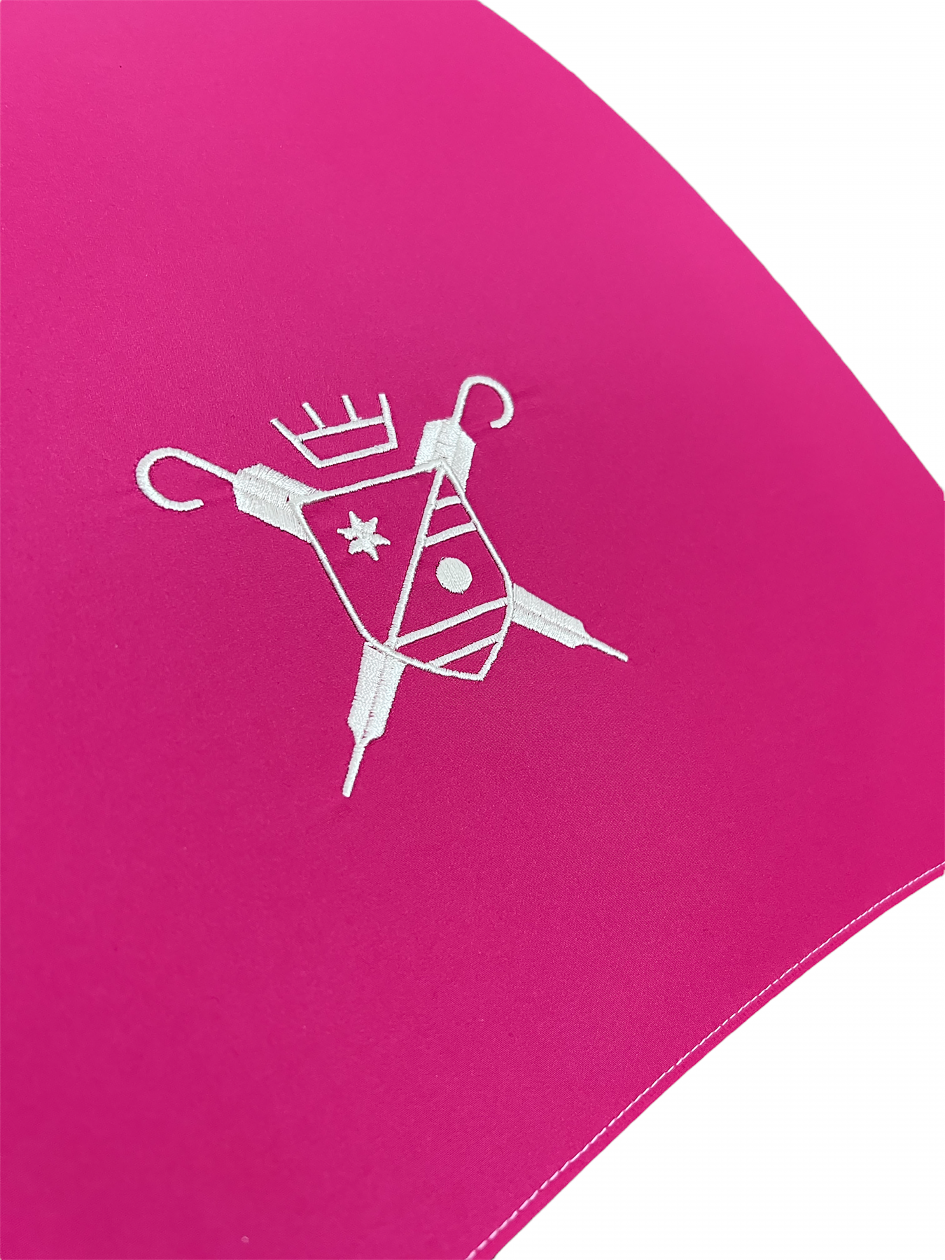 Ecru Logo on Fuchsia