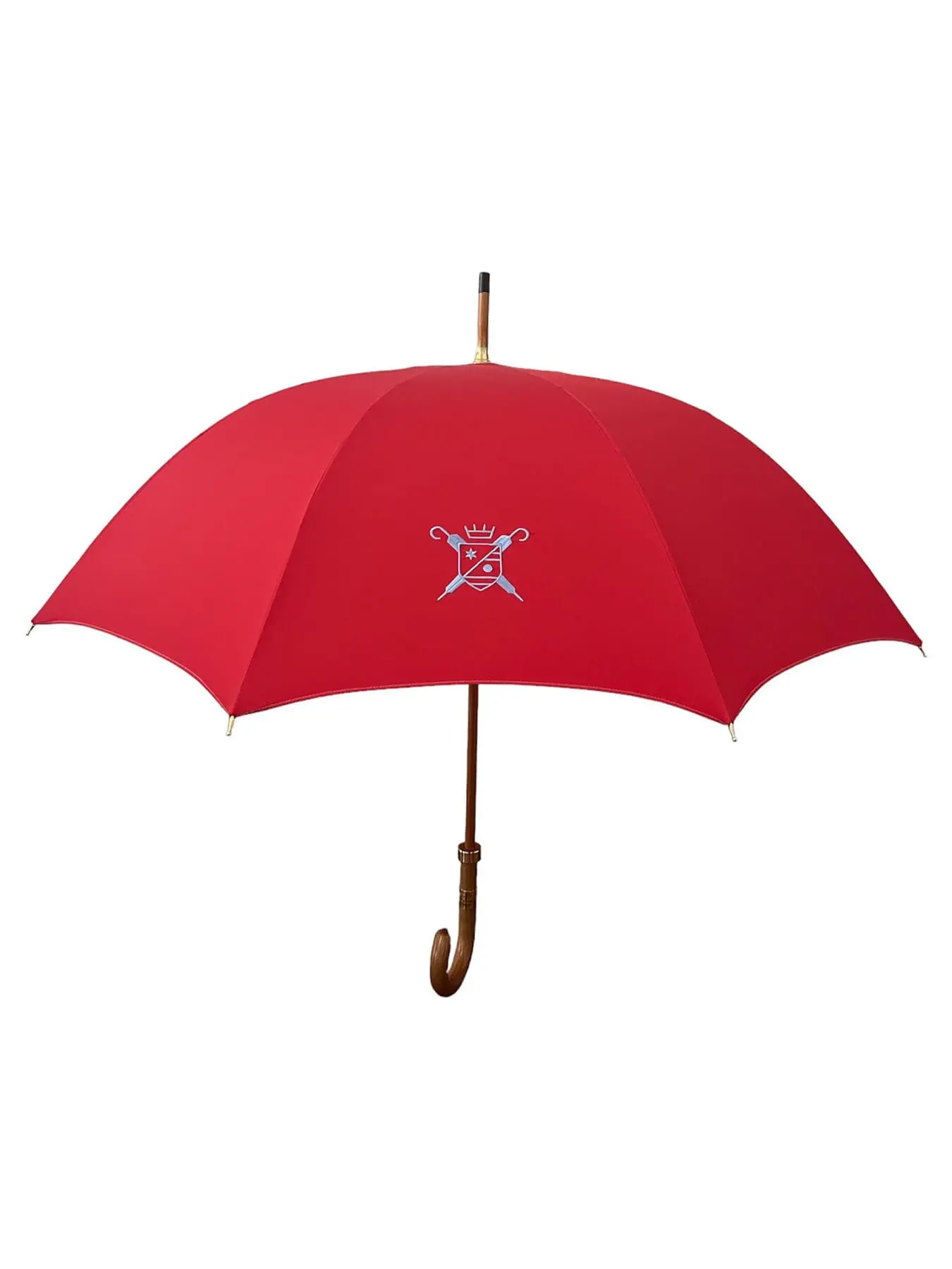 Straight Open Umbrella Sky on Red