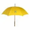 Cobalt on Yellow Straight Open Umbrella