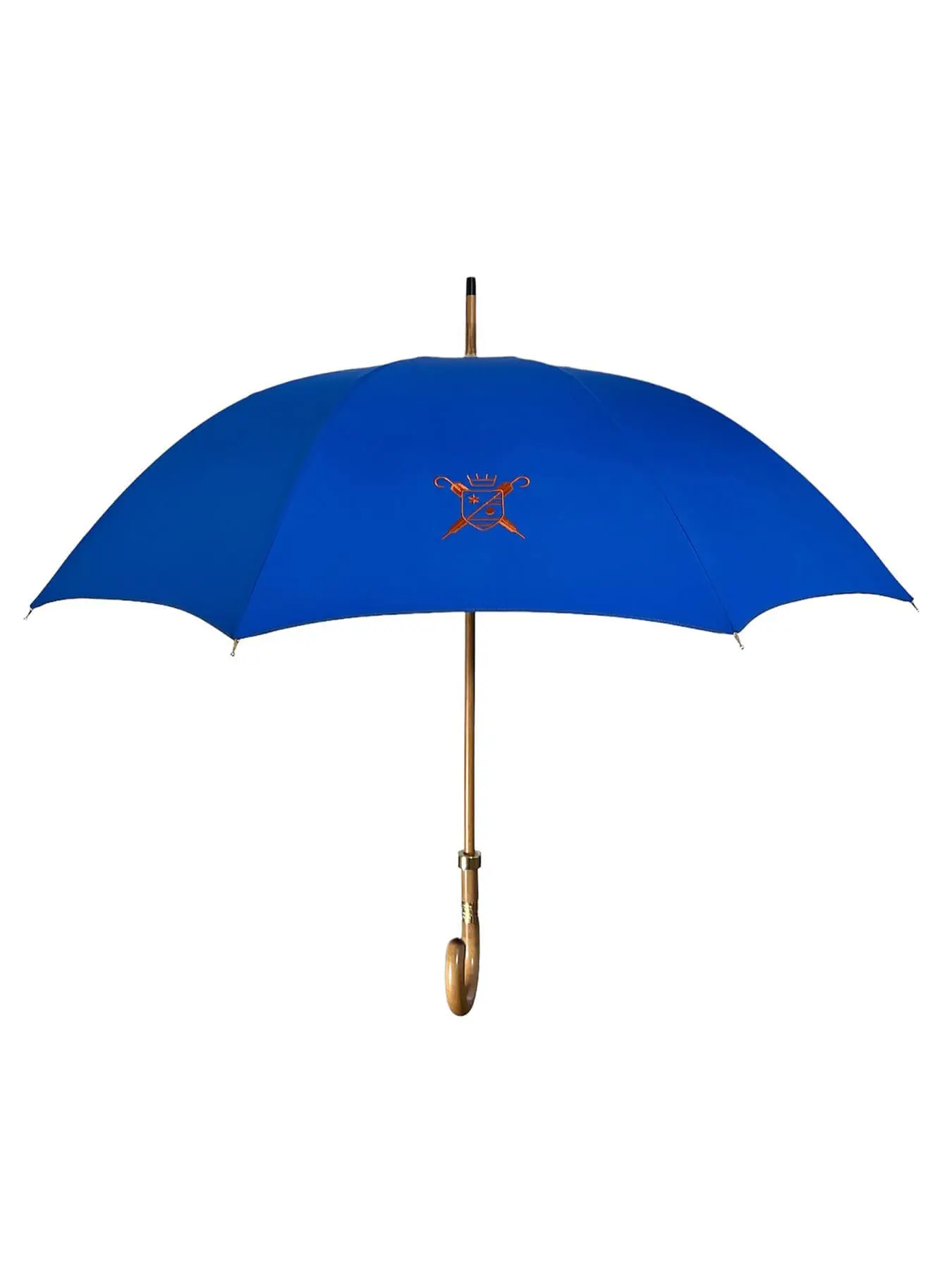Orange on Ocean Straight Open Umbrella