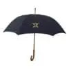 Yellow on Navy Straight Open Umbrella