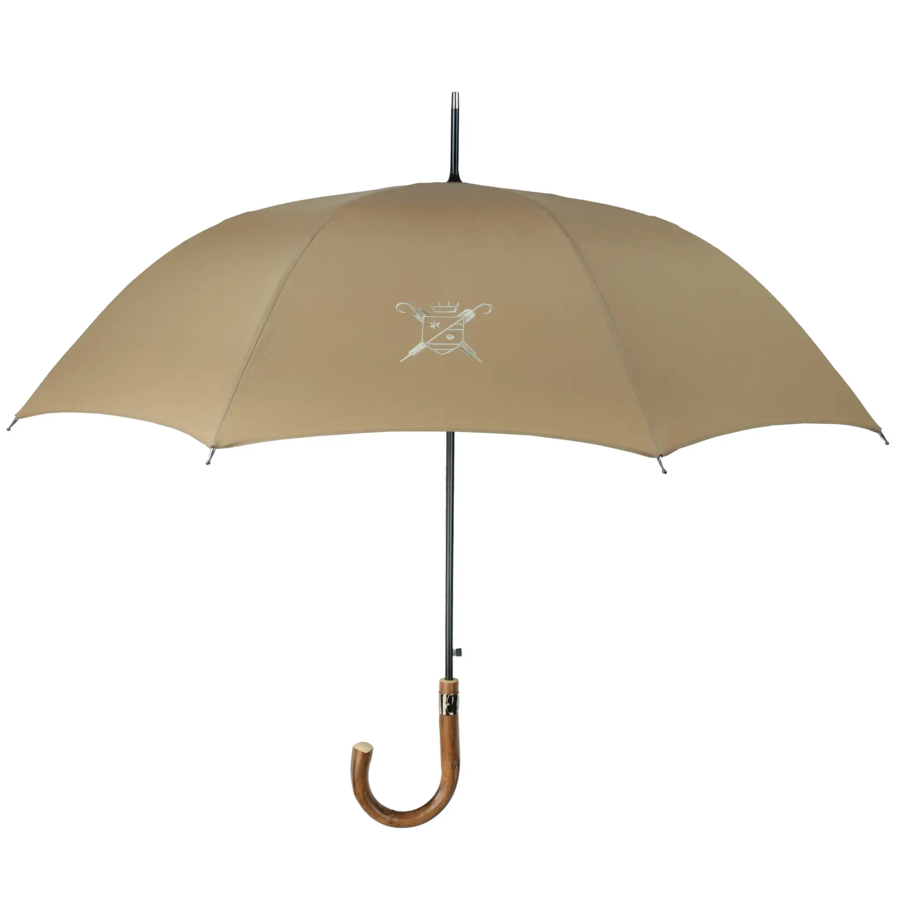 Antibourrasque Beige Parapluie De Cherbourg Poignée Courbe