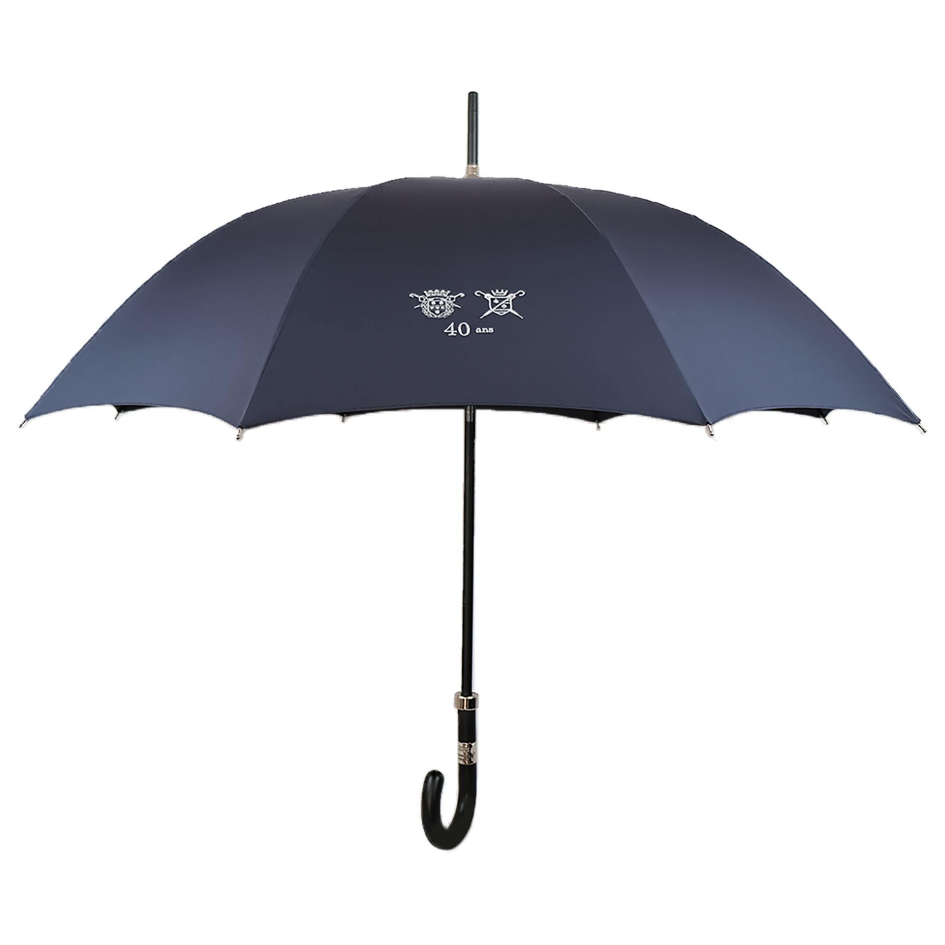 Le Véritable Cherbourg 40ans Ouvert Parapluie Marine ouvert des 40 ans réalisé par Le Parapluie de Cherbourg