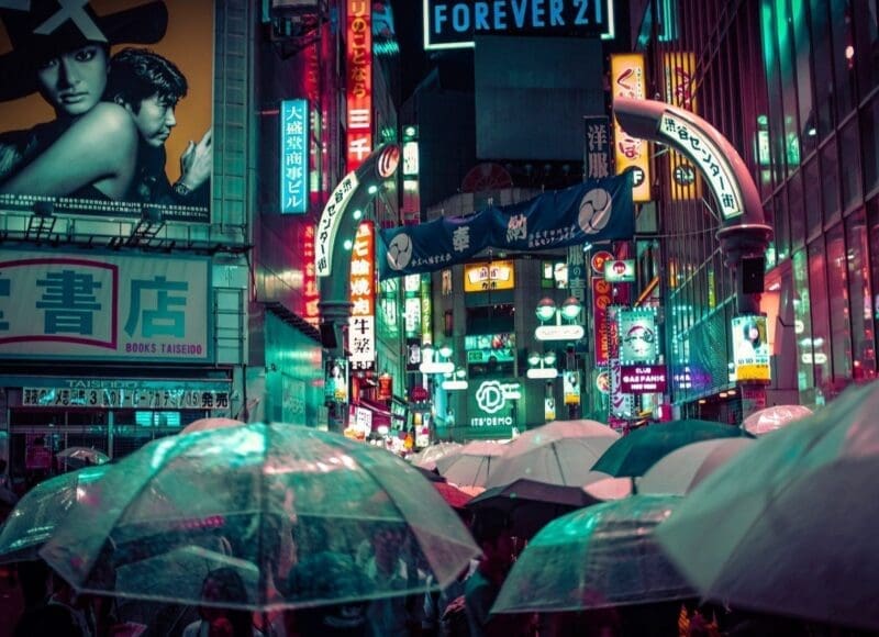 usage du parapluie en asie