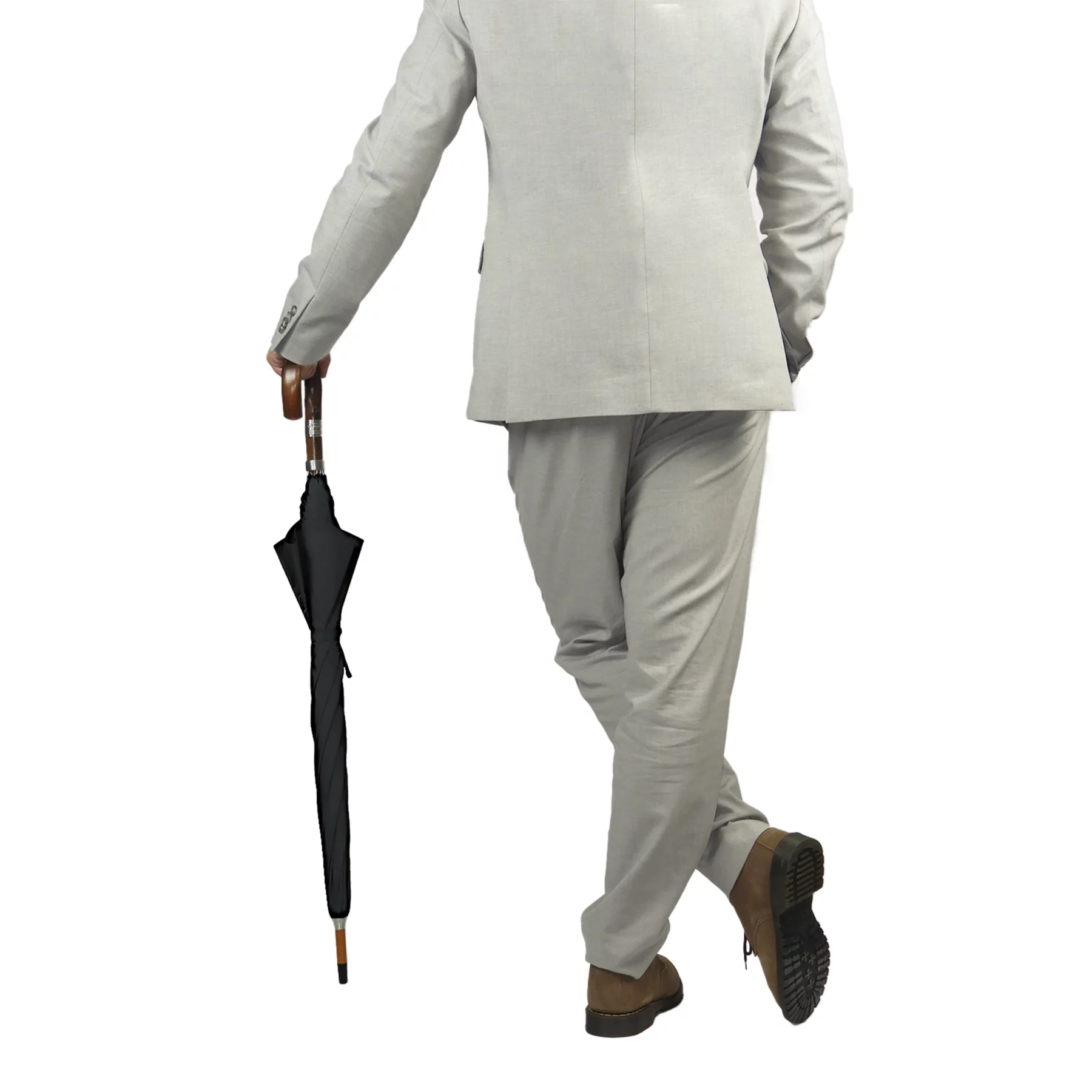 Black Pebroque Cane Umbrella