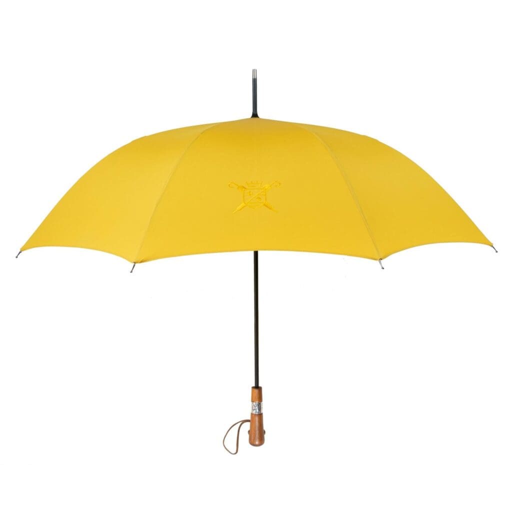 anti-gust umbrella straight handle yellow color open