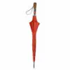 parapluie Antibourrasque poignée droite couleur rouge fermer