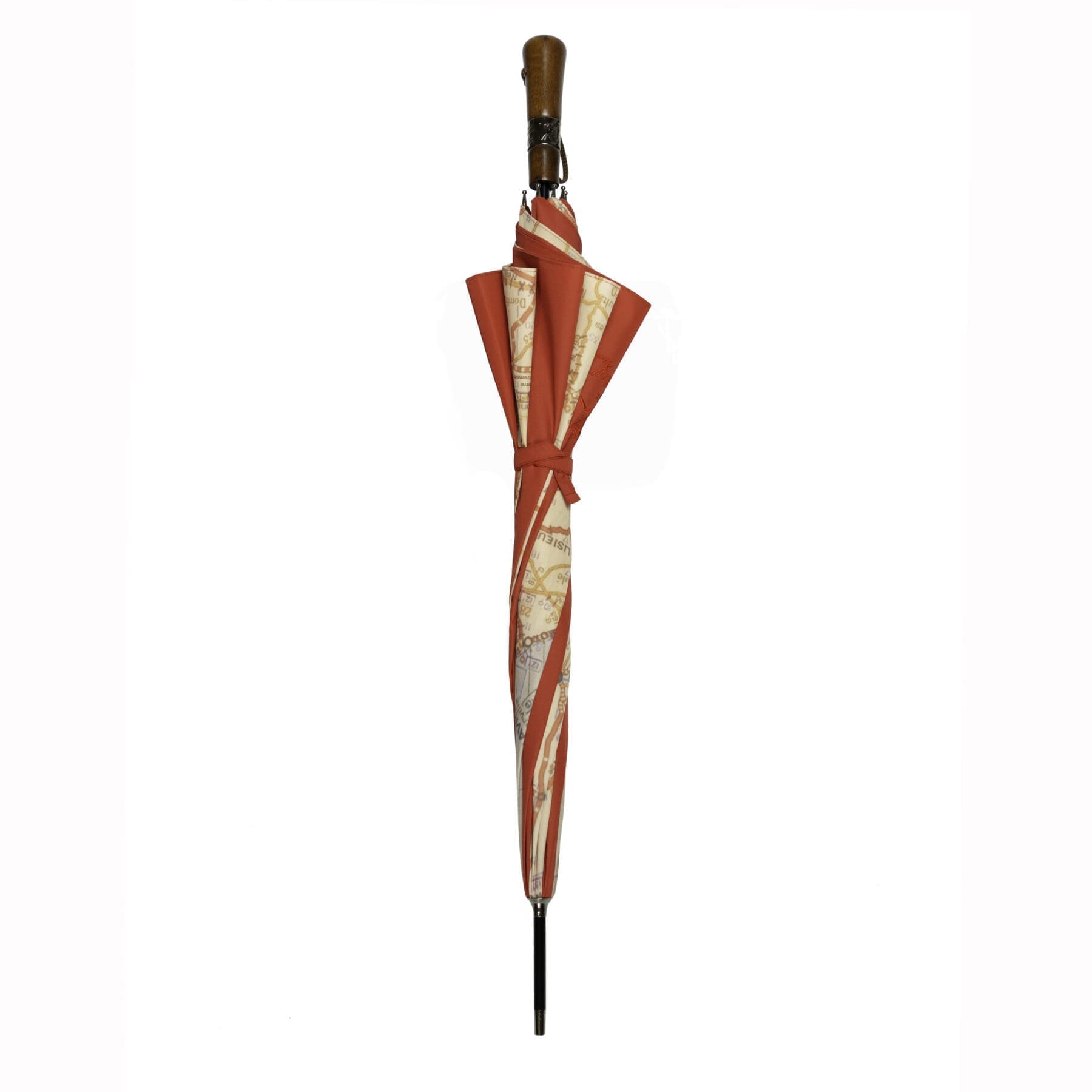 Closed Red Kiplay red stormproof umbrella