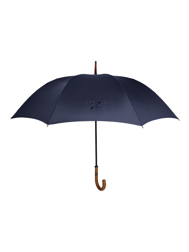 Le Palace open umbrella, navy blue, curved handle Le Parapluie de Cherbourg