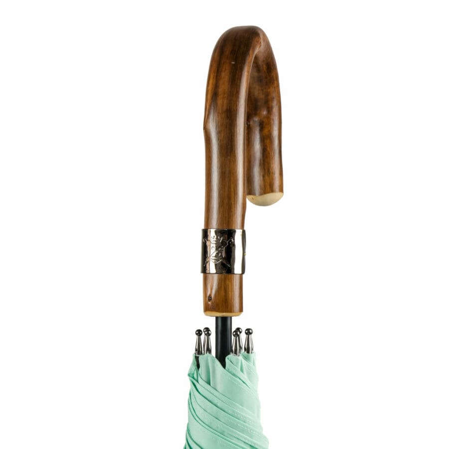 Le parapluie Antibourrasque Poignee Courbe Menthe